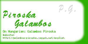 piroska galambos business card